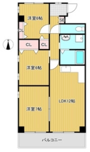 パレーシャル難波の間取り