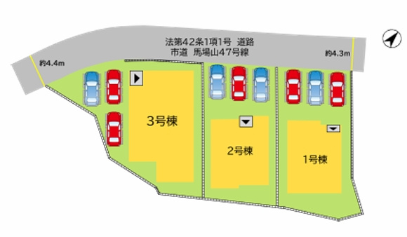 北九州市八幡西区馬場山西2期の区画図