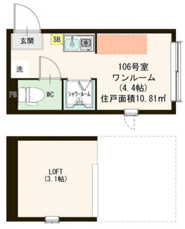 【間取り】 | ノースフラワー千歳船橋 | インターネット無料