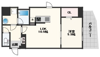パークフラッツ安堂寺町の間取り