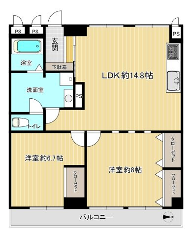 夙川7番街ストークマンションの間取り|断熱や防音、結露軽減などの効果がある複層ガラス