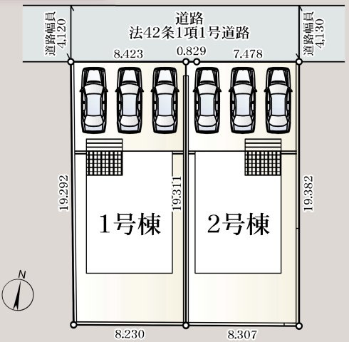 【区画図】 | 深谷市武蔵野第3  クレイドルガーデン　新築戸建　全2棟　1号棟
