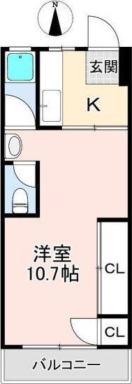 マンションカザミドリの間取り