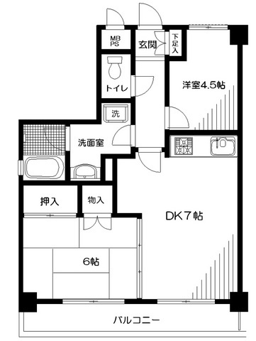 日神パレステージ鶴見市場第２ の間取り|間取りです。