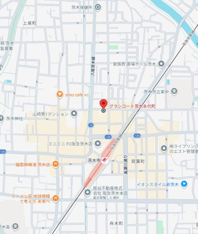 グランコート茨木永代町の地図
