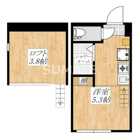 プリマルーチェの間取り|フローリングのお部屋です♪