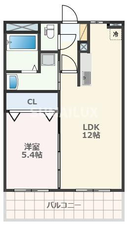 熊本市南区田迎１丁目の賃貸マンションの間取り