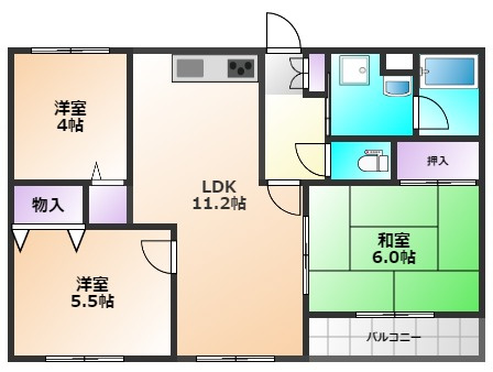 パークヒルズ向原の間取り