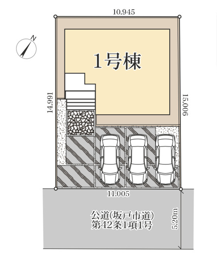 【間取り】 | 坂戸市鶴舞４丁目　リーブルガーデン　新築戸建　全1棟　1号棟