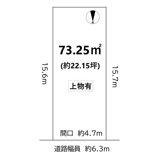 上京区橋西二町目 土地の土地図