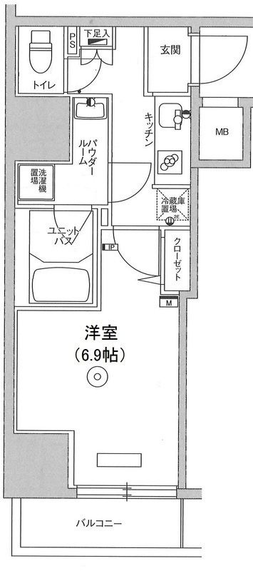 スカイコート板橋本町Ⅱの間取り|間取りです。