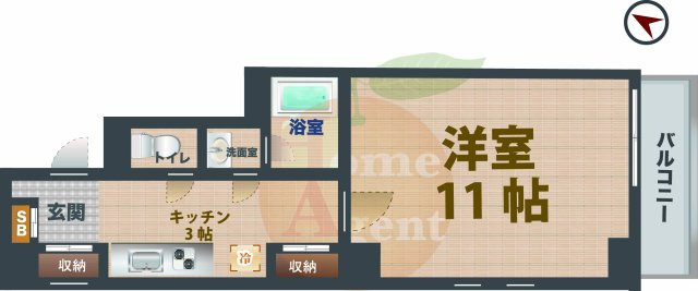 【間取り】 | コマUD21 | 1Kのお部屋です。