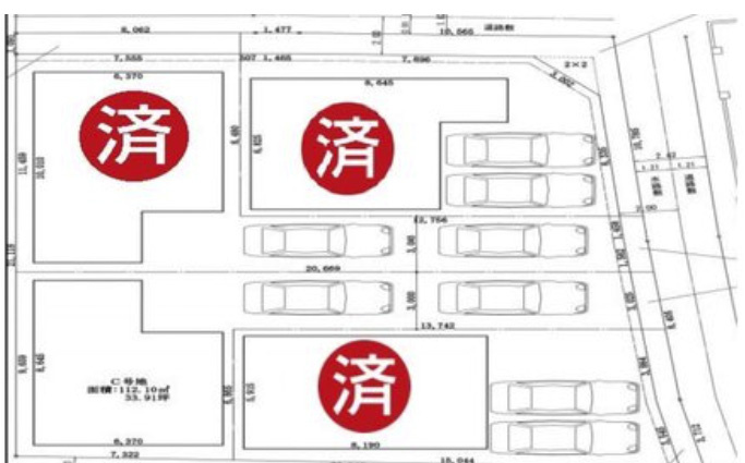 ◆東大阪市池島町　新築一戸建ての区画図|全4区画
