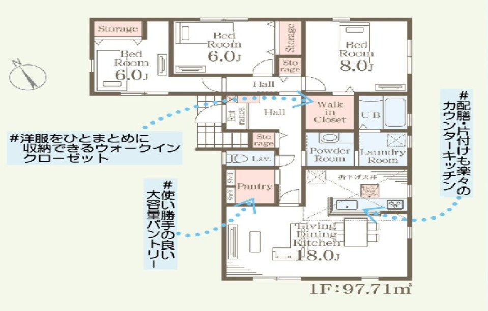 下野市川中子　新築戸建1　敷地66.3坪