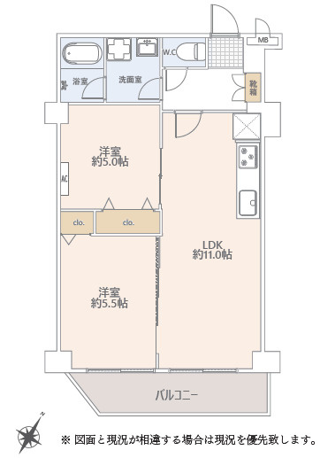 【間取り】 | 第７プリンス高砂マンション☆仲介手数料無料☆