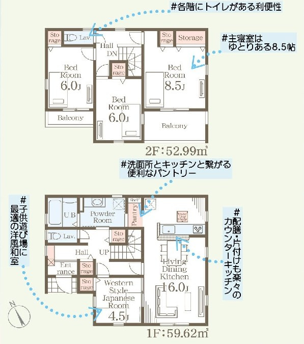 下野市川中子　新築戸建2　敷地74.2坪