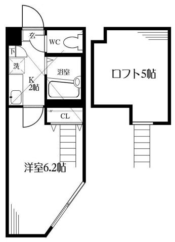 【間取り】 | ラシャンス元橋本(ラシャンスモトハシモト)
