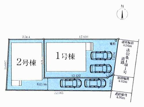 藤沢市高倉8期　新築戸建全2棟　2号棟の区画図