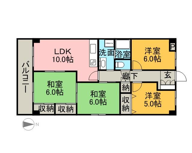 ２１ハイツ辰巳の間取り