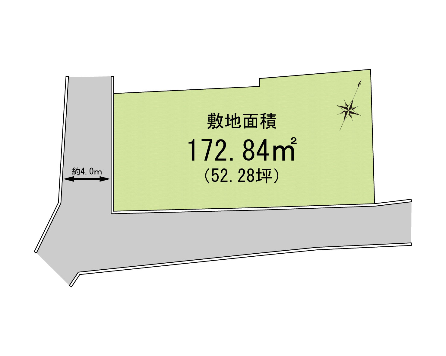 泉佐野市下瓦屋2丁目　建築条件なし売土地の土地図