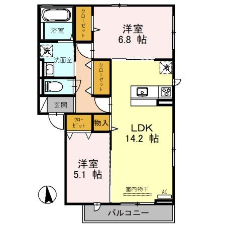 【間取り】 | Charmant　北長尾 