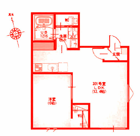 REGALEST片倉町の間取り