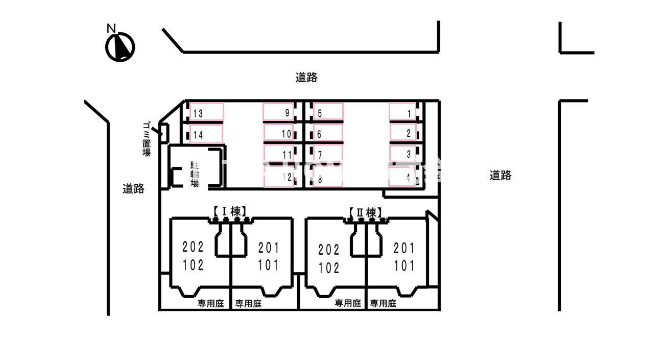 メゾンパルテール2の区画図