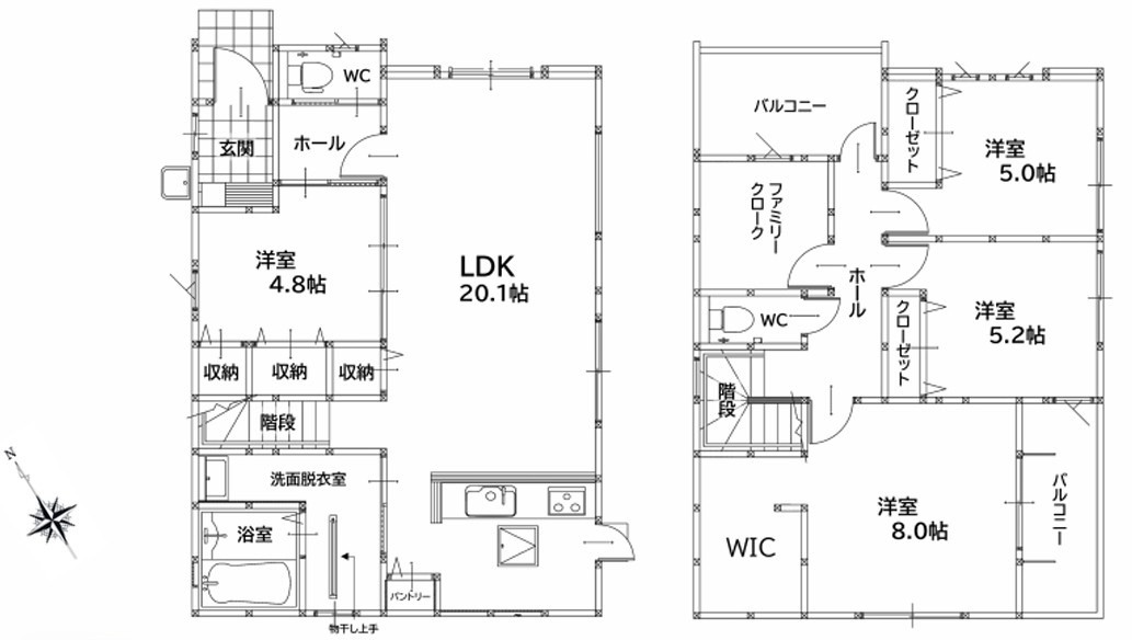 北九州市八幡西区若葉1丁目2期の間取り