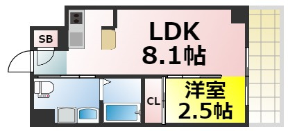 【間取り】 | アイボリーポワント難波WEST 仲介手数料無料