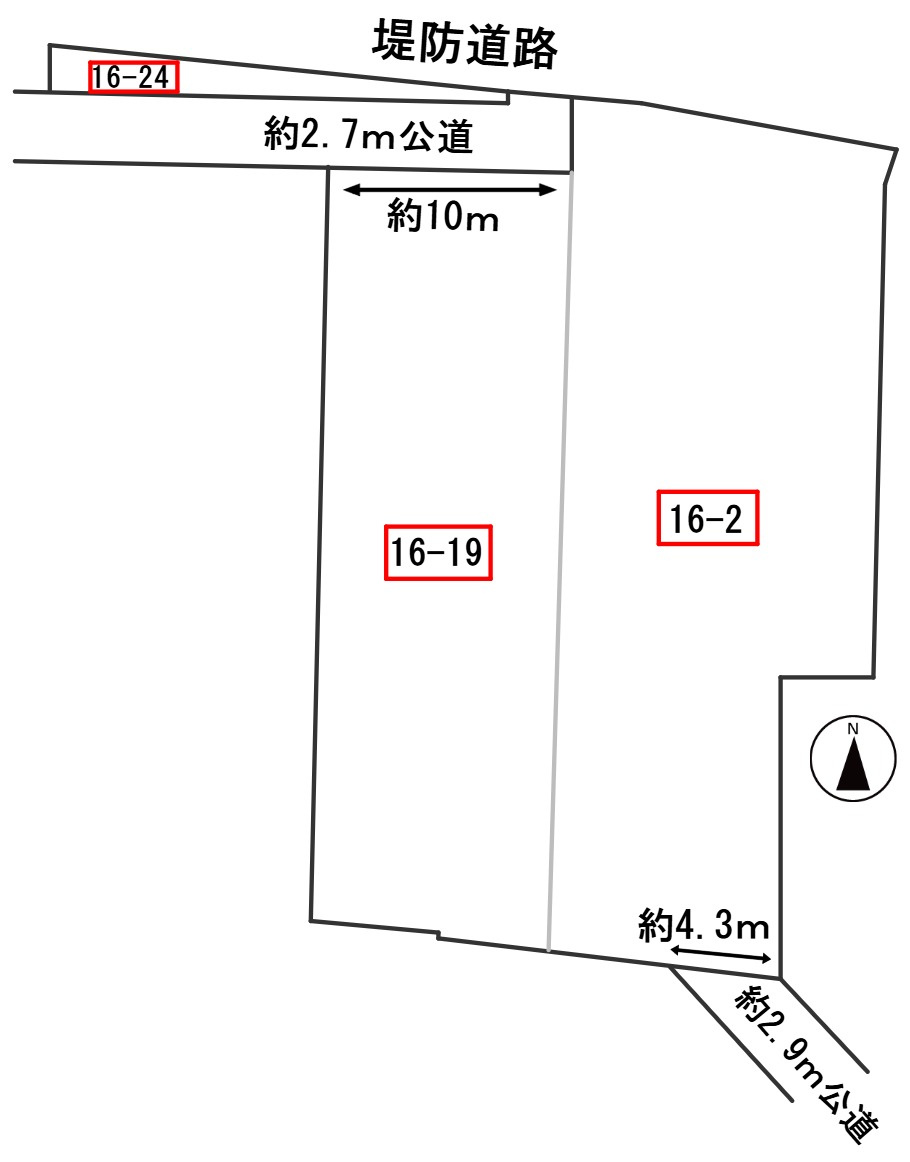 ６６２１１　岐阜市鏡島東３丁目土地の区画図