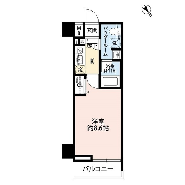 板橋区大谷口北町の賃貸マンションの間取り