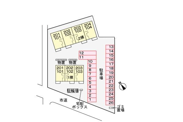マハロ　ナイメンⅠの駐車場