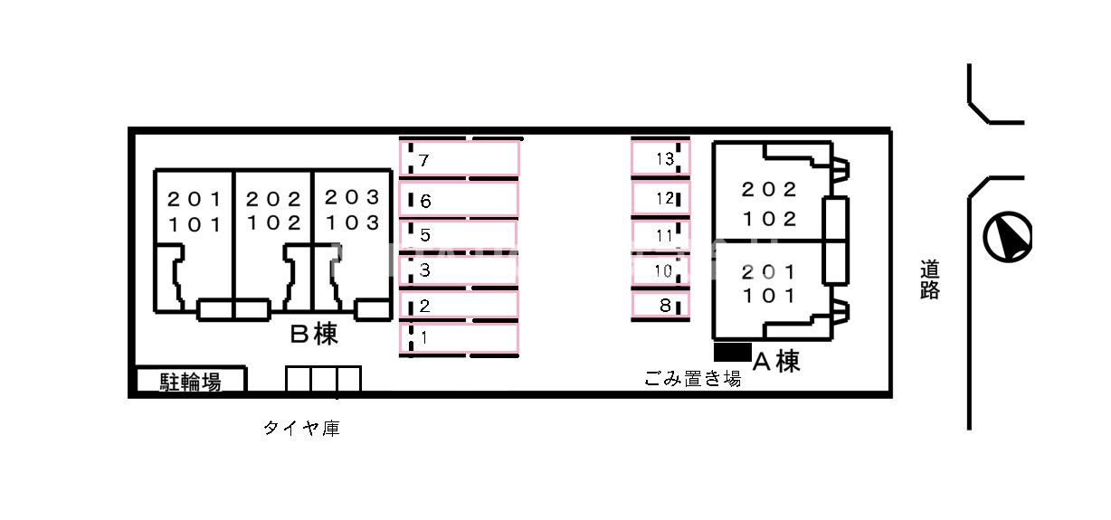 サンヒルズＡの区画図