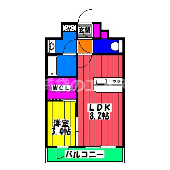 【間取り】 | ネストピア東比恵駅前Ⅱ | ネストピア東比恵駅前Ⅱの間取り