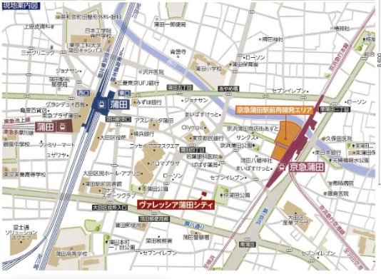 ヴァレッシア蒲田シティの地図