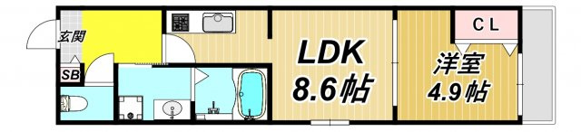 フジパレス冨田公園の間取り