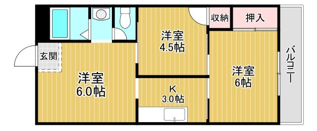 【間取り】 | 磨有美ハイツ
