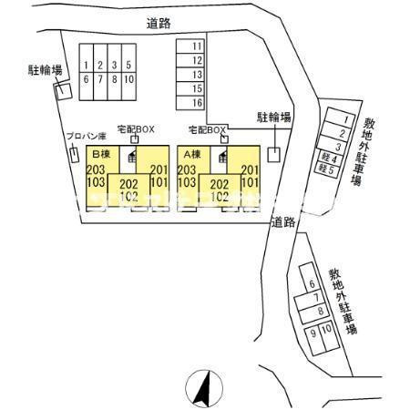 エスポワール　Ｂの区画図|高崎、前橋のお部屋探しはエンドスケープまで！お客様の理想お聞かせ下さい♪