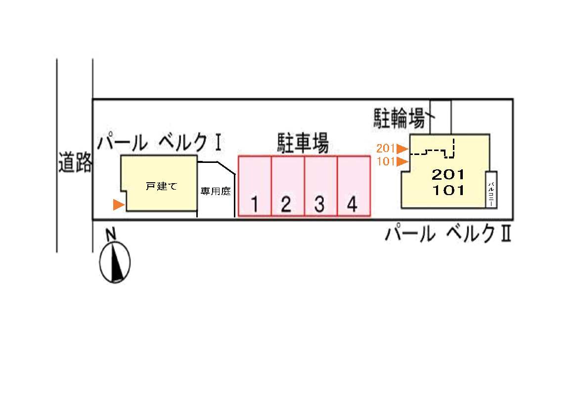 パール　ベルク　Ⅱの区画図