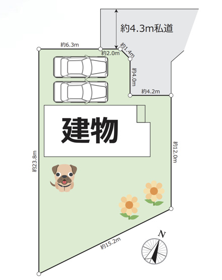 【区画図】 | 坂戸市関間3丁目　中古戸建