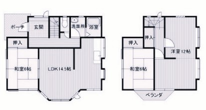 【間取り】 | 加須市柳生貸家
