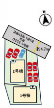 久留米市江戸屋敷2丁目1期　1号棟の区画図
