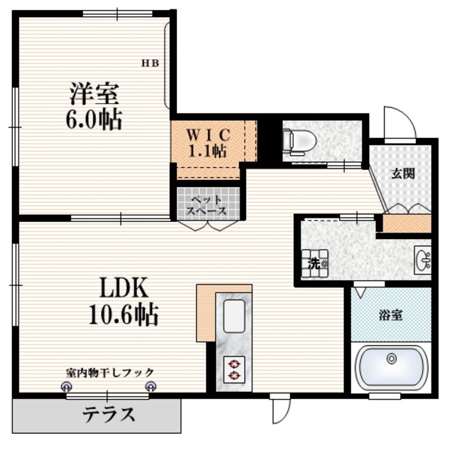シュロス小金井の間取り|★角部屋３面採光★ペット設備・ケアサポート充実★