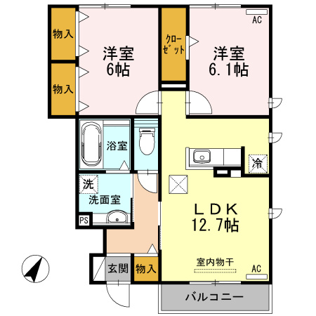 【間取り】 | ＬＡ　ＴＥＲＲＥ　Ｉ棟