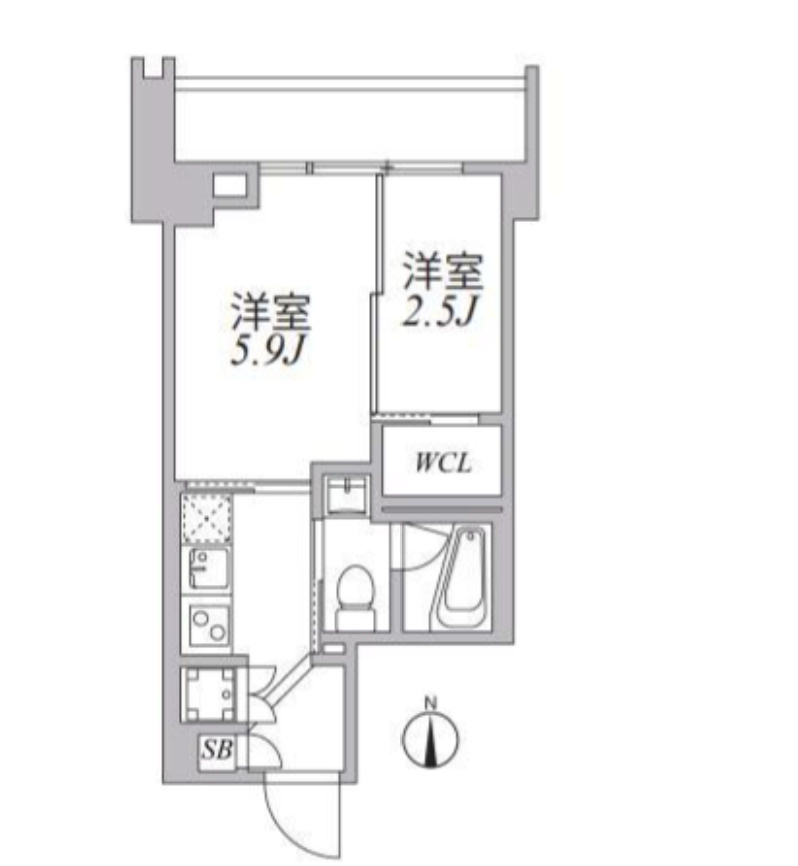 ASYLCOURT麻布十番の間取り