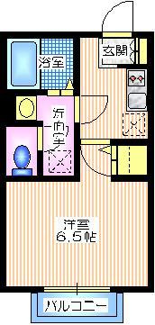 ＮＥＷレトア１９９９の間取り|水廻りが独立した使い勝手の良い１Ｋ