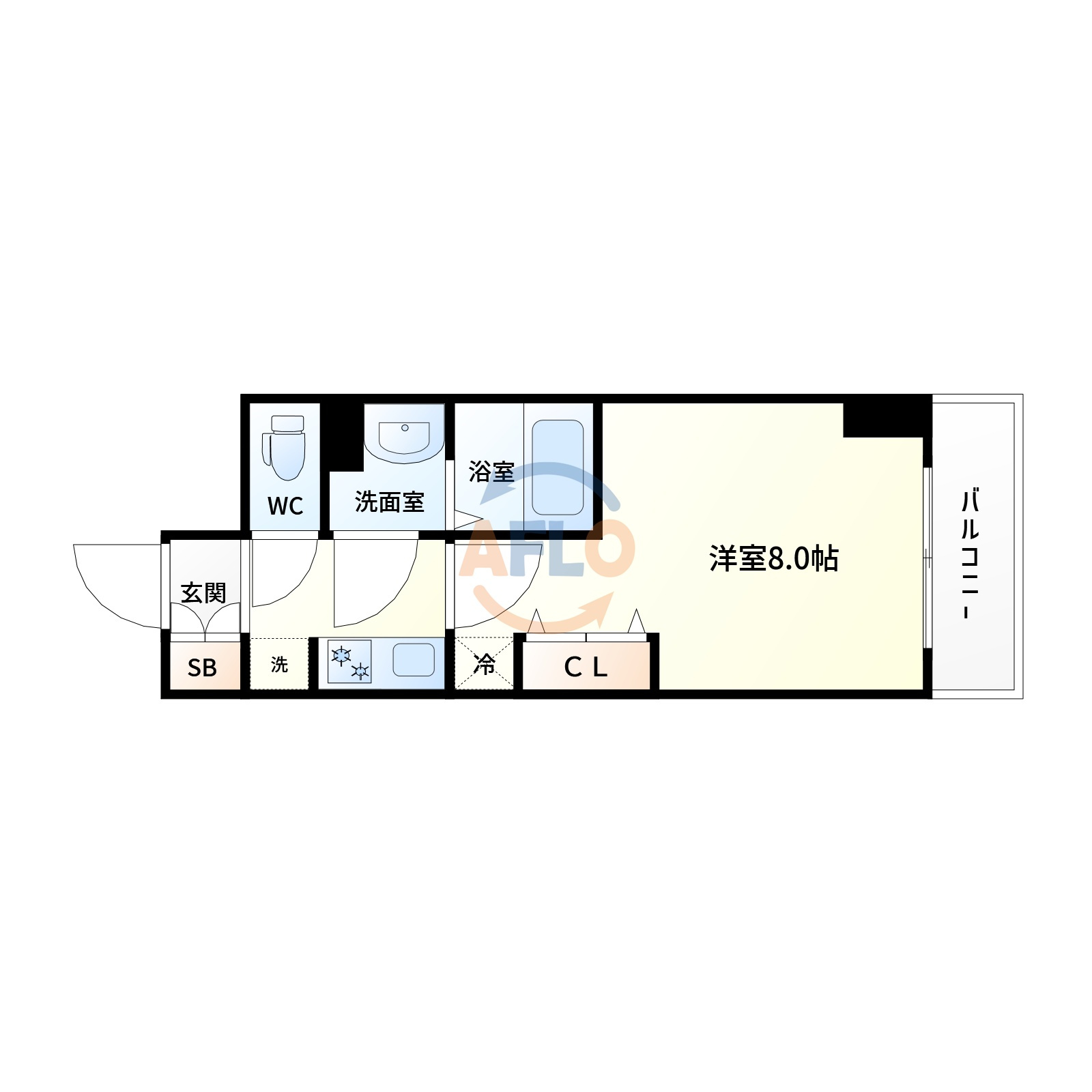 エステムコート新大阪Ⅹザ・ゲートの間取り|エステムコート新⼤阪Xザ‧ゲート　間取り