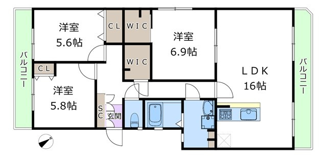 【間取り】 | 山田西B団地壱六棟 | エイブルにて取扱い可能な住宅ローンは、全部で10種類以上！お客様にピッタリの住宅ローンを当社のFPよりご案内させて頂きます。住宅ローンのご相談だけでも、お気軽にご相談下さいませ。