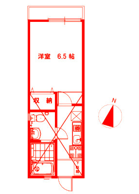 藤沢市亀井野のアパートの間取り