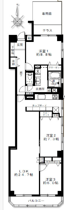 サングリア中目黒の間取り